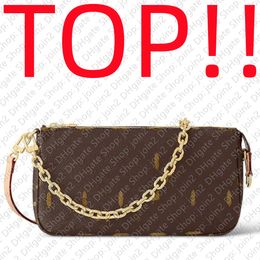 Top da bolsa da embreagem.M82766 NOVO.Pochette Accessoires Designer Chic Bolsa Cadeia Cruz Crossbody ombro para compras de ombro