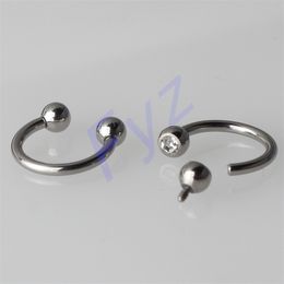 Labret Lip Piercing Jewelry 16G Internally Thread Horseshoe Rings G23 Ear Tragus Eyebrow Ring Nose Hoop Septum Nipple 231012