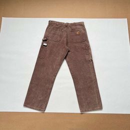 Pantaloni da uomo Pantaloni Carhart Pantaloni Carharttlys Pantaloni carharrt Designer Luxury Moda Uomo Originale lavato Vecchio abbigliamento da lavoro Doppio ginocchio Tela Logging pantaloni cargo CQTS