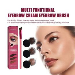 Eyelash Curler 4D Hair Stroke Brow Stamp Brush with Eyebrow Cream UltraThin Angled Rhombus Multi Function Concealer Makeup 231012