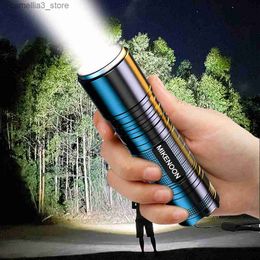 Torches Super Powerful LED Flashlight Waterproof Zoomable Torch Uses 18650 26650 Chargeable Battery Outdoor Camping Tactics Flash Light Q231013