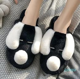 Plush Home Shoes 2023 Fashion Thick Bottom Soft Fluffy Couple Cotton Indoor Cartoon Animal Shape