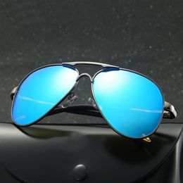 Fashion Polarized Sunglasses Men 60mm Designer Metal Frame Sun Glasses Outdoor UV400 Driving Eyewear for Male247t