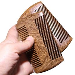 Green Sandalwood Pocket Beard Hair Combs 2 Sizes Handmade Natural Wood Comb 1pc ZZ