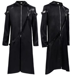 Cosplay Medieval Dark Men S Clothing Halloween Long Hooded Coat