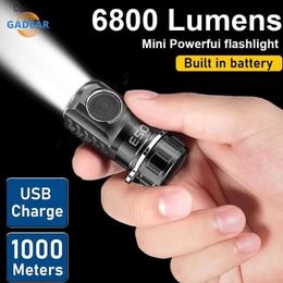 Torches Ultra Bright Flashlight Strong Light Focusing Led Flash Lights Rechargeable Zoom Xenon Forces Outdoor LED Flashlight Mini Torch Q231013