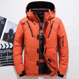 Men's Jackets Winter Jacket Men Casual White Duck Down Warm Hooded Coats Mens Outwear Windbreaker Thicken Parkas 4XL abrigo hombre casaco 231012