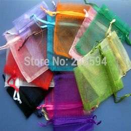 Whol 200Pcs Lots Organza Wedding Gift Bag Xmas Gift Bags Jewellery Pouches 7x9cm312C