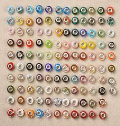 Whole 50pcslot Big Hole Beads for European Bracelet Lamwork coloured glaze DIY Charms Fit Beaded Bracelets Mix1074971