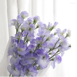 Decorative Flowers Artificial Wisteria Violet Flower Pea Blossom Home DIY Wedding Decoration Fake Wreath Plants