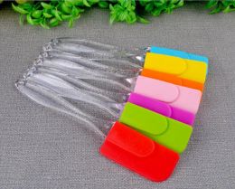 Top Silicone Cake Scraper Spatula Kitchen Dessert Jam Smear Spatula Eco-Friendly Transparent Handle Baking Polisher Tool Butter Knife Wholesale