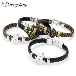 Link Chain Dongsheng Anime Jewellery Weave Bleach Bracelets Black Bronze Leather Bracelet Bangle For Women Men Cosplay Souvenir Rop297f