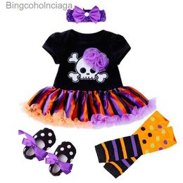 Theme Costume Toddler Cute Cartoon Baby Boy Girl Rompers 0-24 Month Halloween Skull Pattern Infant Newborn Jumpsuit Set Newborn Baby ComesL231013