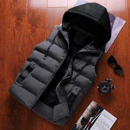 Men's Vests Crocodile Brand Men Vest Winter Hooded Sleeveless Jackets Stylish Plus Size Windproof Warm Waistcoat278x