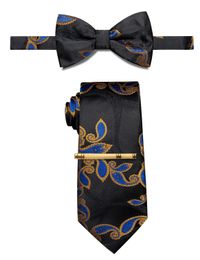 Neck Ties Black Blue Floral Men Bowtie Tie Set Novalty Necktie Knot for Man Accessories corbatas para hombre Waistcoat Decor 231013