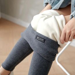 Women's Leggings Lamb Down For Women Wearing High Waisted Autumn And Winter Plush Thickened Warm Cotton Pants