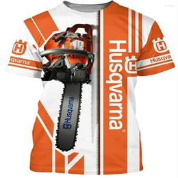 Men's T Shirts Summer Wear O-collar T-shirt 3D Printed Street Fashion Plus Short-sleeved Chainsaw Print Pattern