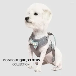 Dog Collars Cute Cat Harness And Leash Set Nylon Mesh Pet Puppy Lead Collar Clothes Vest For Small Cats Kitten Supplies