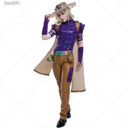 Theme Costume Gyro Zeppeli Come/Wig/Shoes Full Set Halloween Christmas Cos Party Clothes Custom MadeL231013
