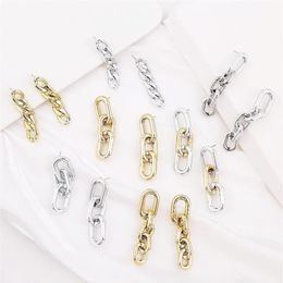 Trendy thick chain Vintage Earrings For Women Geometric Statement Gold CCB Drop Earrings punk Earings Jewellery Accessories197e