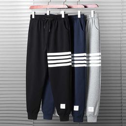 Classic Trendy Cotton Pants Knitted Pants for Men and Women's Couples Casual Sports Pants Four Bar Guard Pants Leggings