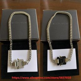 Chains ALYX CUBIX CHAIN NECKLACE Men Women Classic 1017 9SM Necklaces Signature Metal Buckle Stainless Steel ColorfastChains251M
