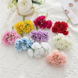 Decorative Flowers Heads Artificial Silk Carnation Scrapbooking Wreaths Gifts Box Christmas Decor For Home Wedding