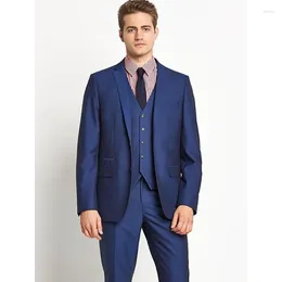 Men's Suits Blazer For Men Terno Costume Single Breasted Notched Lapel Satin Three Pcs Jacket Pants Vest Trajes Elegante Para Hombres