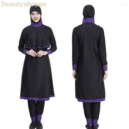 Ethnic Clothing Hijab Women's Swimming Suit Long Full Cover Burkini Muslim Swimwear Ladies Hides Swimsuit Woman Islamic Swim Wear Modest