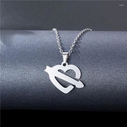 Pendant Necklaces Stainless Steel Double Accessories Arrow Through The Heart Sexy Fashion Pendants Chain Choker Necklace For Women Gifts