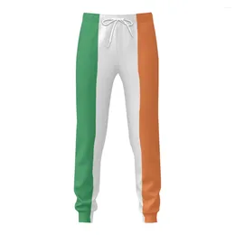 Men's Pants Ireland Flag Mens Sweatpants With Pockets Joggers For Men Sports Casual Sweat Drawstring