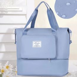 Duffel Bags Travel Clothes Storage Bag Large Capacity Nylon Cloth Waterproof Portable Handbag Crossbody Shoulder Unisex 231013