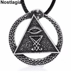 Nostalgia Sigil of Lucifer Geometric Necklace All Seeing Eye Pendant Pagan Wicca Amulet Church of Satan Jewerly Woman3017