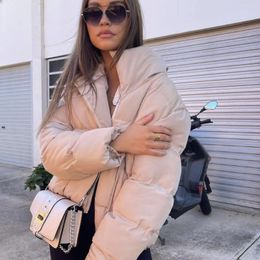 Women's Trench Coats Winter Clothes Women Stand Collar Zippered Bread Jacket Casual Windproof Quilted Coat Warm Jackets For Womens Roupas