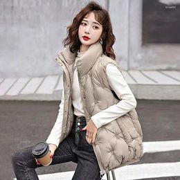 Women's Vests Down Cotton Vest Female 2023 Autumn And Winter Korean Version Bright Face Wash Foreign Fashion Coat