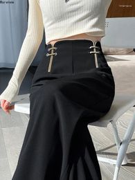 Women's Pants 2023 Autumn Vintage Chinese Style Solid High Waist Wide Leg Spring Casaul Loose Black Soft Full Length Trousers