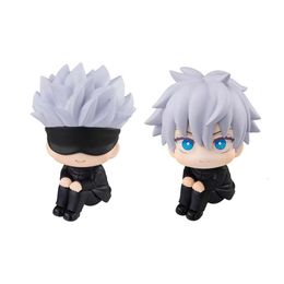 Mascot Costumes 10cm Figure Q Version Anime Jujutsu Kaisen Gojo Satoru Sitting Nanami Kento Model Dolls Toy Gift Collect Boxed Pvc Material