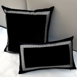 Pillow Case Luxury Pillow Cover Velvet Embroidery Classic Design Cushion Cover 30x50 45x45 50x50cm Bedroom Decorative Pillowcase Livingroom 231013