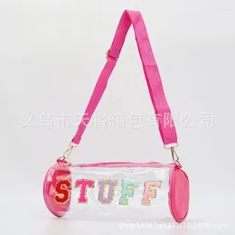 Cosmetic Bags Stock Customize DIY STUFF PVC Transparent Waterproof Kids Clear Candy Backpack Travel Beach Bag