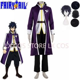 Theme Costume Unisex Anime Cos FAIRY TAIL Grey Fullbuster Cosplay Comes Outfit Halloween Christmas Uniform Custom SizeL231013