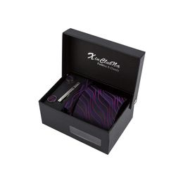 Neck Ties Style Fashion Purple Weave Tie Set Gravata Tie Hankie Cufflinks Gift Box Jacquard Woven Formal Clothing Geometric Hombre 231013