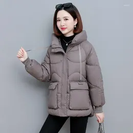 Women's Trench Coats Parkas Clothing 2023 Short Winter Cotton Jacket Hooded Keep Thickening Warm Coat Formal Middle-aged