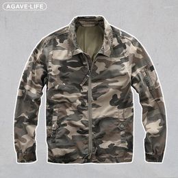 Men's Jackets High Quality Jacket Male Coat Military Camouflage Cargo Autumn Casual Loose Mens Fashion Spring Outwear
