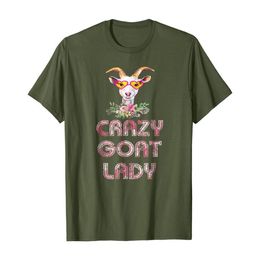 funny goat lady t shirt crazy farmer tee gift retro vintage243O