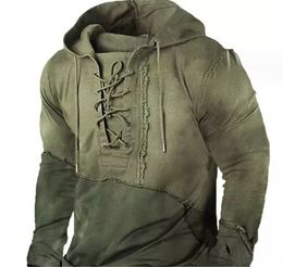 Customised Tees & Polos 021 Dark green stitching Hooded Mens Hoodie 3D Digital Printing Hoodie Loose Sweater Long sleeved Coat