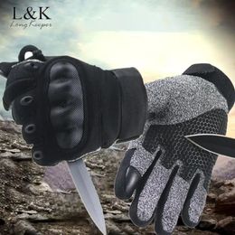 Five Fingers Gloves Tactical Men Anti Cutting Stab Outdoor Full Finger Breathable Non Slip Fighting Self Defense Riding Climbing 231012