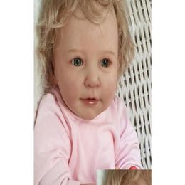 Dolls 55 Cm 3Dpaint Skin Sile Reborn Lisa Girl Baby Doll Toy Realistic 22 Inch Like Real Bebe Princess Toddler Alive Dress Up Toys Gif Ot4Fy