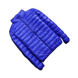 Cheap Light Warm Duck Feather Custom Nylon Black Hooded Winter Bubble Puff Filled Down Puffer Jackets Coat for Men 1KKS4