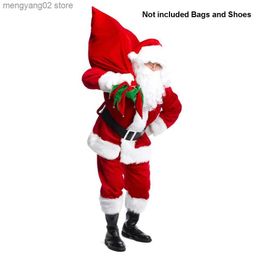 Theme Costume Christmas Santa Claus Come Beard Lots Men Cosplay Santa Claus Clothes Fancy Dress In Christmas Men Come Suit For Adults T231013