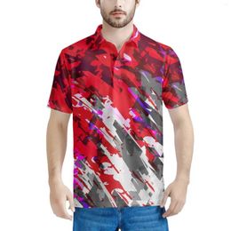 Men's Polos Cycling Jersey Sportswear Abstract Pattern Summer Casual Men Women Short-Sleeved Polo Shirts Personalized Design Top 30 Colors